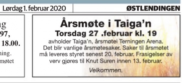 Årsmøte 2020